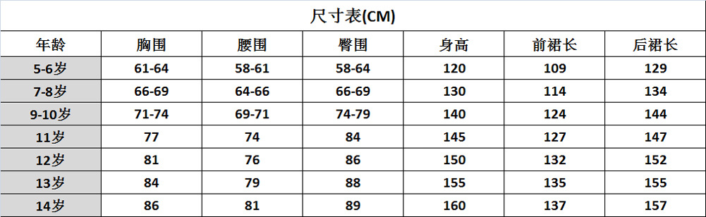 Pink Blush Size Chart