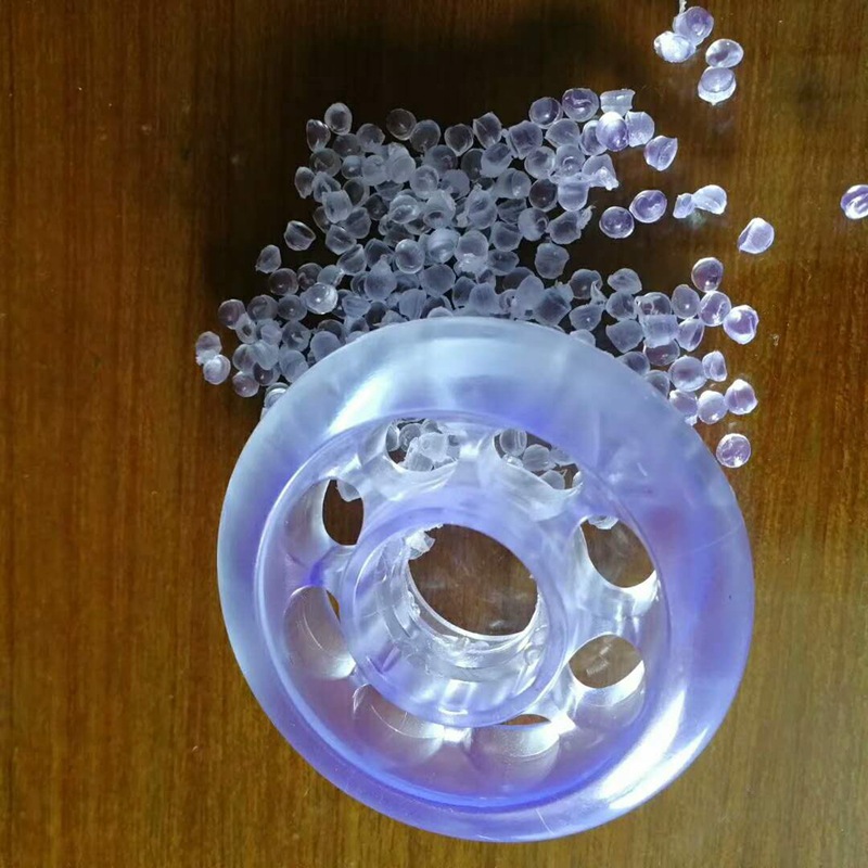 透明蓝底PVC70度 耐寒-40度 ROHS环保 注塑级70度PVC透明耐低温料