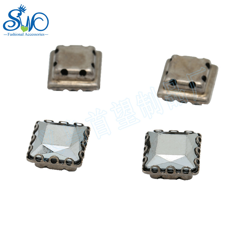 厂家批发加厚手缝五爪钻 心形蛋白单爪钻 DIY婚纱服饰配件