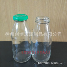 玻璃饮料苹果醋瓶 果茶瓶 豆奶酸奶瓶带盖碳酸饮料汽水瓶厂家批发