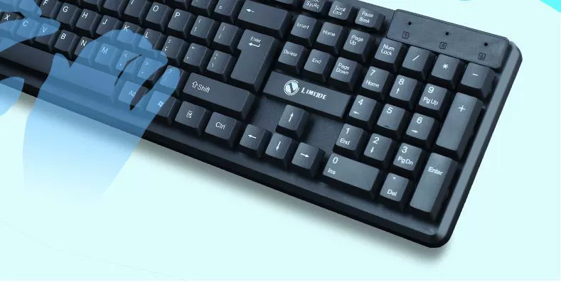 Classic comfortable durable keyboard for office, mouse, set, laptop, business version