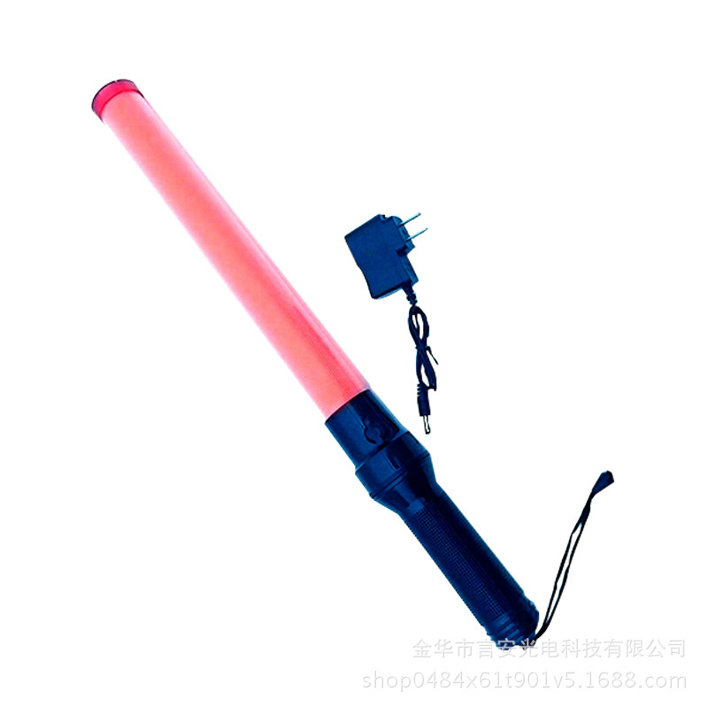 充电式交通指挥棒 led安全警示棒发光闪 红色荧光棒厂家生产批发|ru