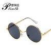 Metal sunglasses hip-hop style, retro fashionable glasses solar-powered suitable for men and women, European style, 2021 collection