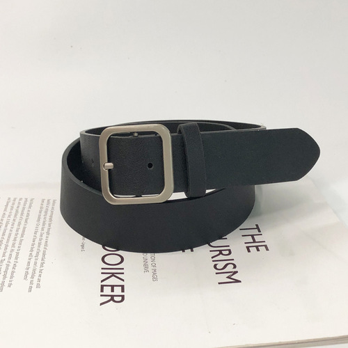 New belt for women, fashionable, simple and versatile, Korean version of trousers, unisex student trousers, belt, ins network version