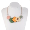 Bamboo edge pendant necklace women's paper editor's new product new product European and American popular jewelry