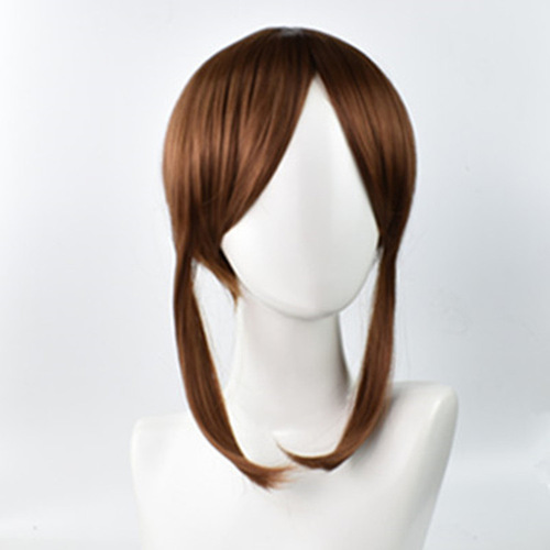 The Fifth Identity Gardener cos wig hand braided double ponytail brown short hair Emma Woods dreadlocks