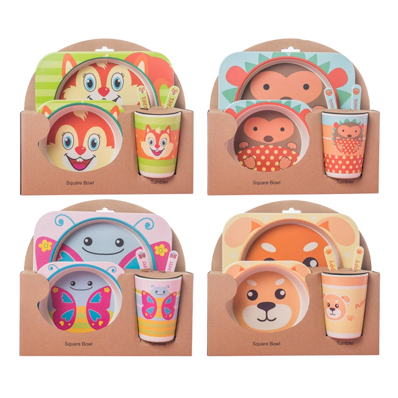 Creative ecological tableware for feeding, children's set for kindergarten, cartoon dinner plate