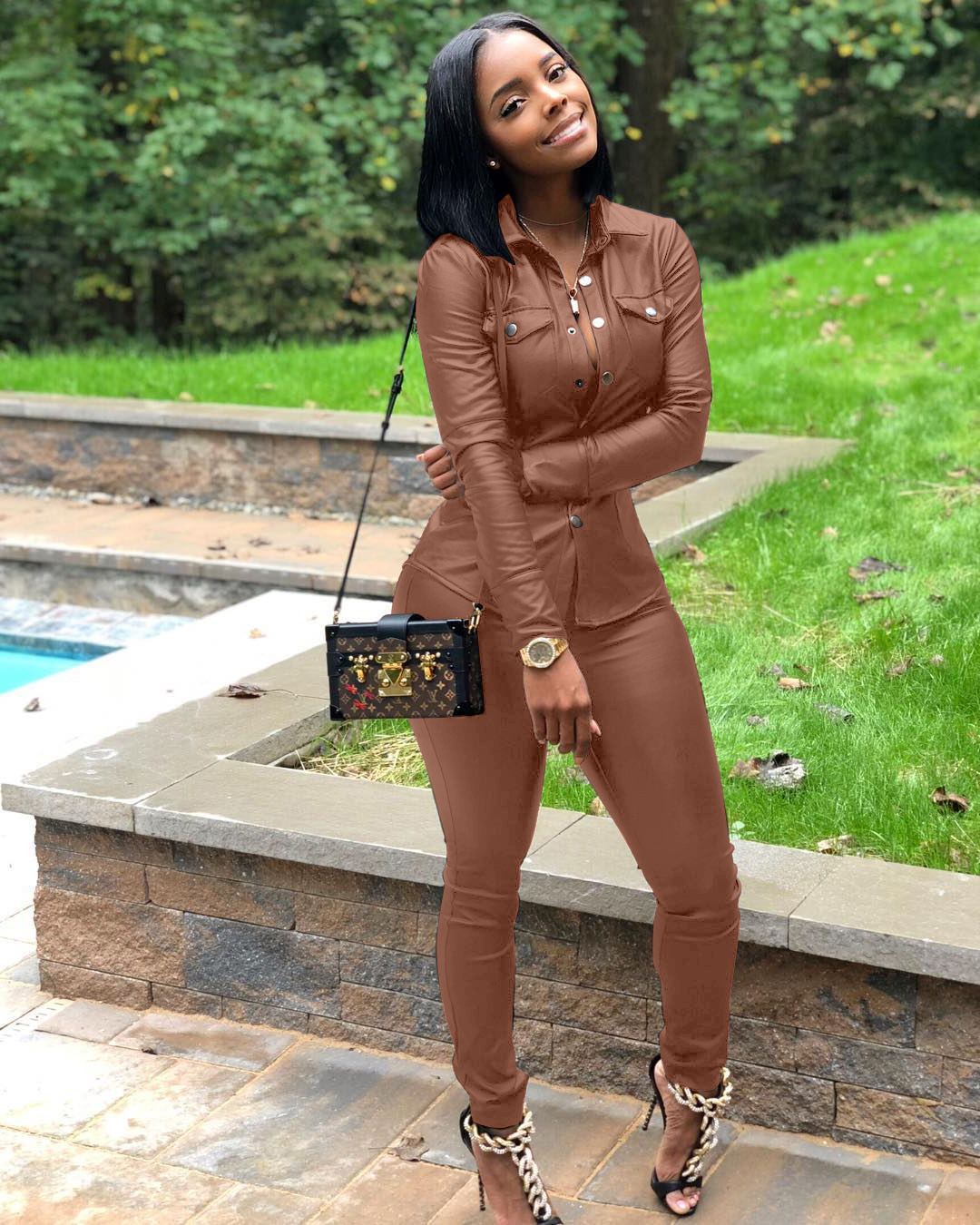 Costume femme en Cuir PU - Ref 3334248 Image 4