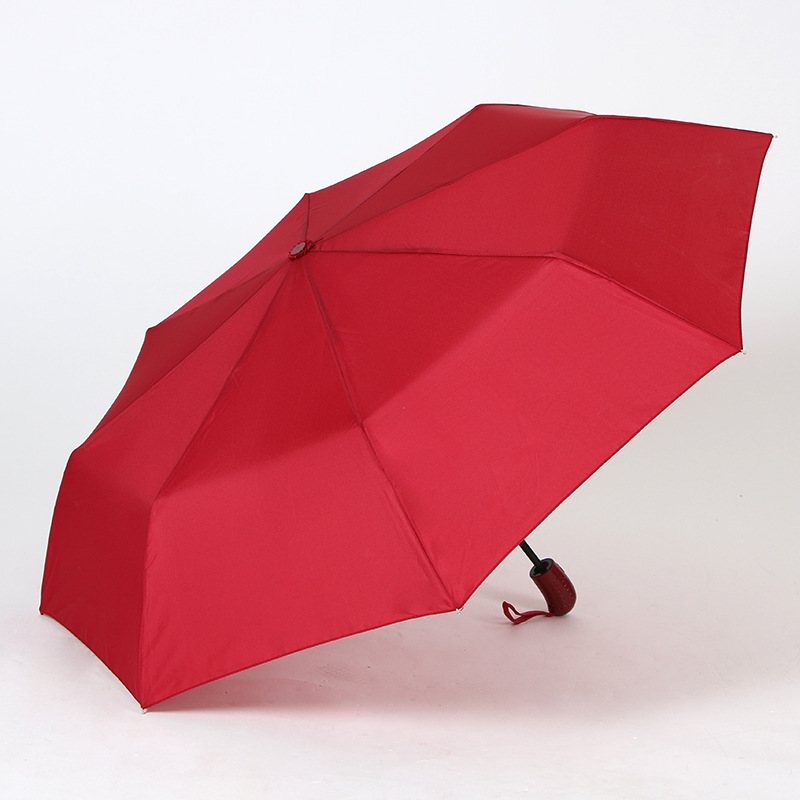 Paraguas Automático de Negocios 8 Varillas con Protección Solar para Lluvia y Sol