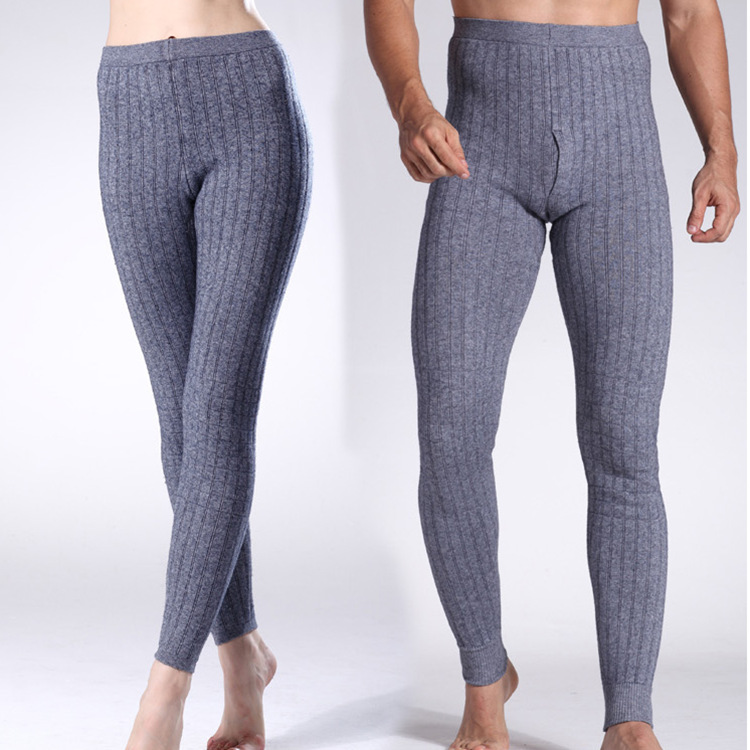 2018秋冬新款针织精纺羊毛双层加厚保暖羊绒裤送老人毛裤厂家批发|ru