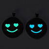 Cross -border e -commerce explosion jewelry LOVE small feet night light necklace single -sided beard QQ chat emoji necklace