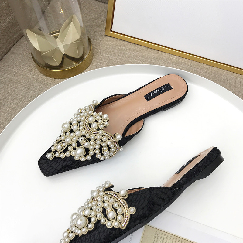 mutiple pearl decor flats NSHU62868