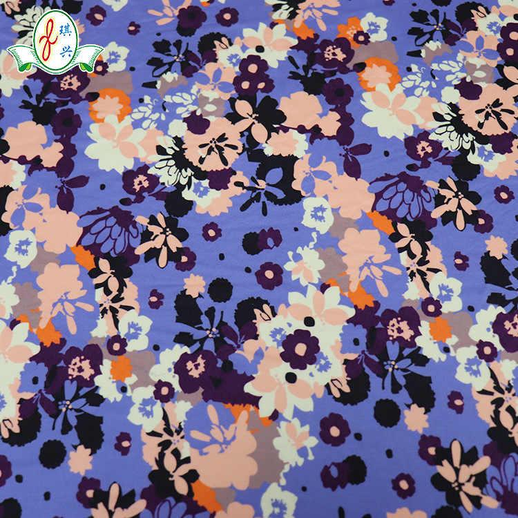 尼龙锦氨冰丝泳衣RPET针织面料碎花数码印花锦纶圆光针织弹力布