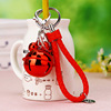 Woven golden metal keychain suitable for men and women, small bell for beloved with accessories, pendant, wholesale
