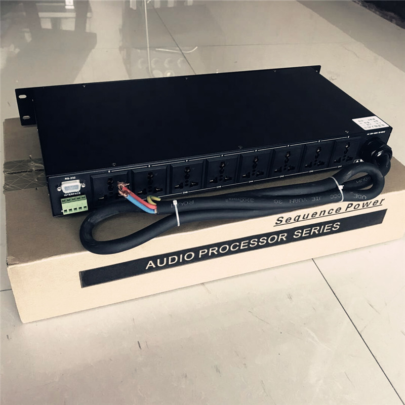 艾酷智能中控RS232/485电源时序器8+2万能插座大功率 电源控制器