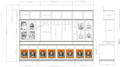 仿古佛龛供台定做 ，老榆木木佛龛|ms
