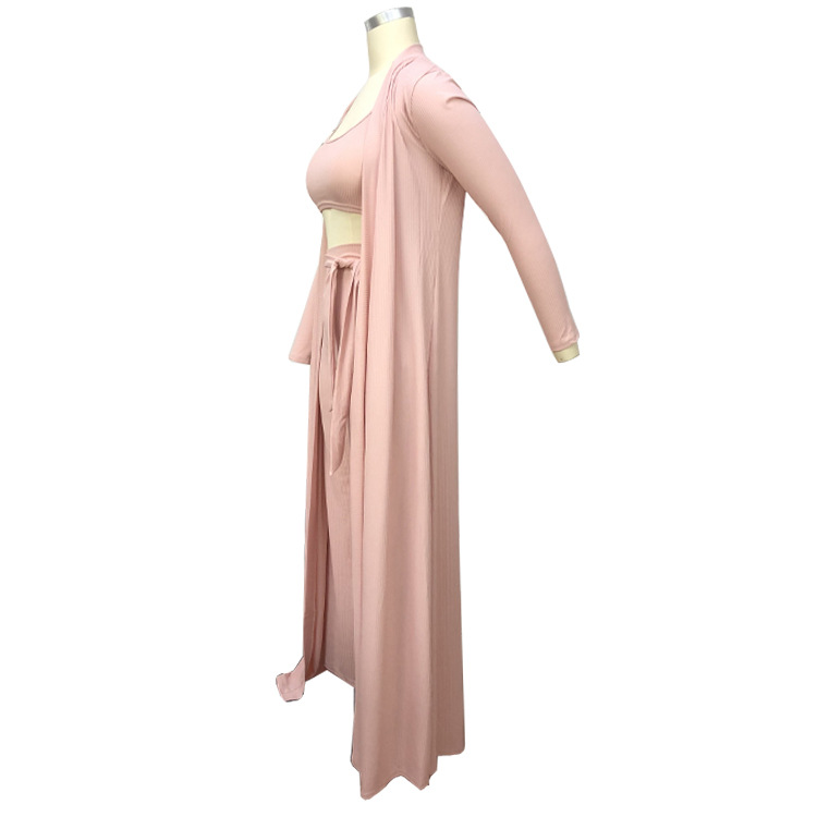 Vacances Selfies Femmes Style Simple Vêtement De Rue Couleur Unie Spandex Polyester Tricot Ensemble Coordonné De Pantalon Ensembles De Pantalons display picture 20