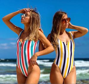 Large one piece Bikini Swimsuit national peach conservative women Swimwear brand