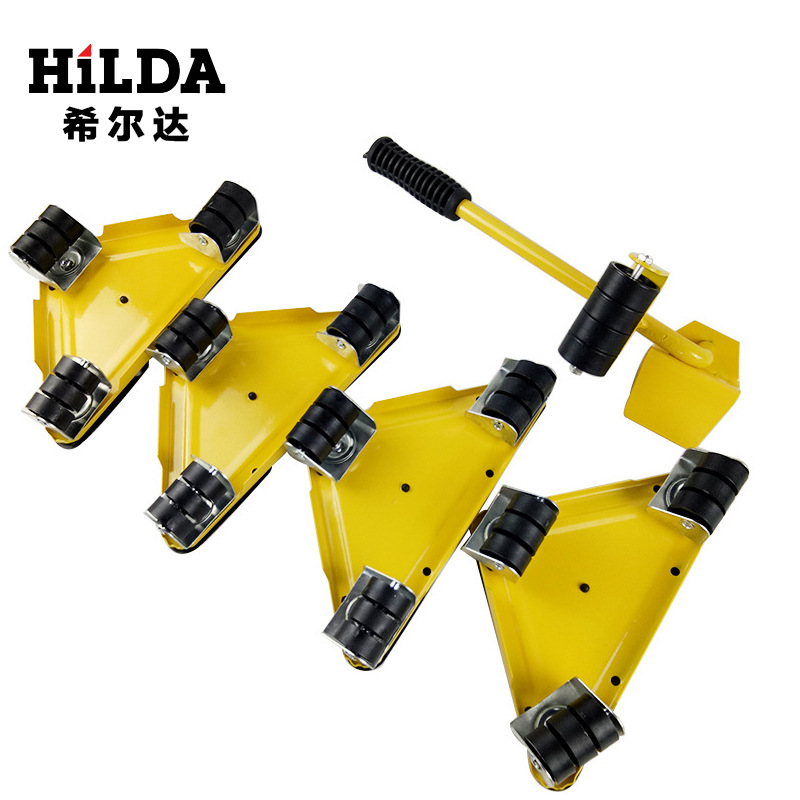 Hilda triángulo de hierro móvil herramienta móvil portátil herramienta de movimiento pesado muebles en movimiento CONJUNTO DE 5 piezas