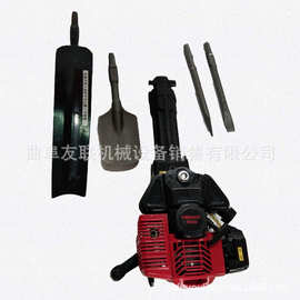 挖玛瑙石头破碎镐图片 硬石头冲击破碎镐 轻便汽油路面破碎锤