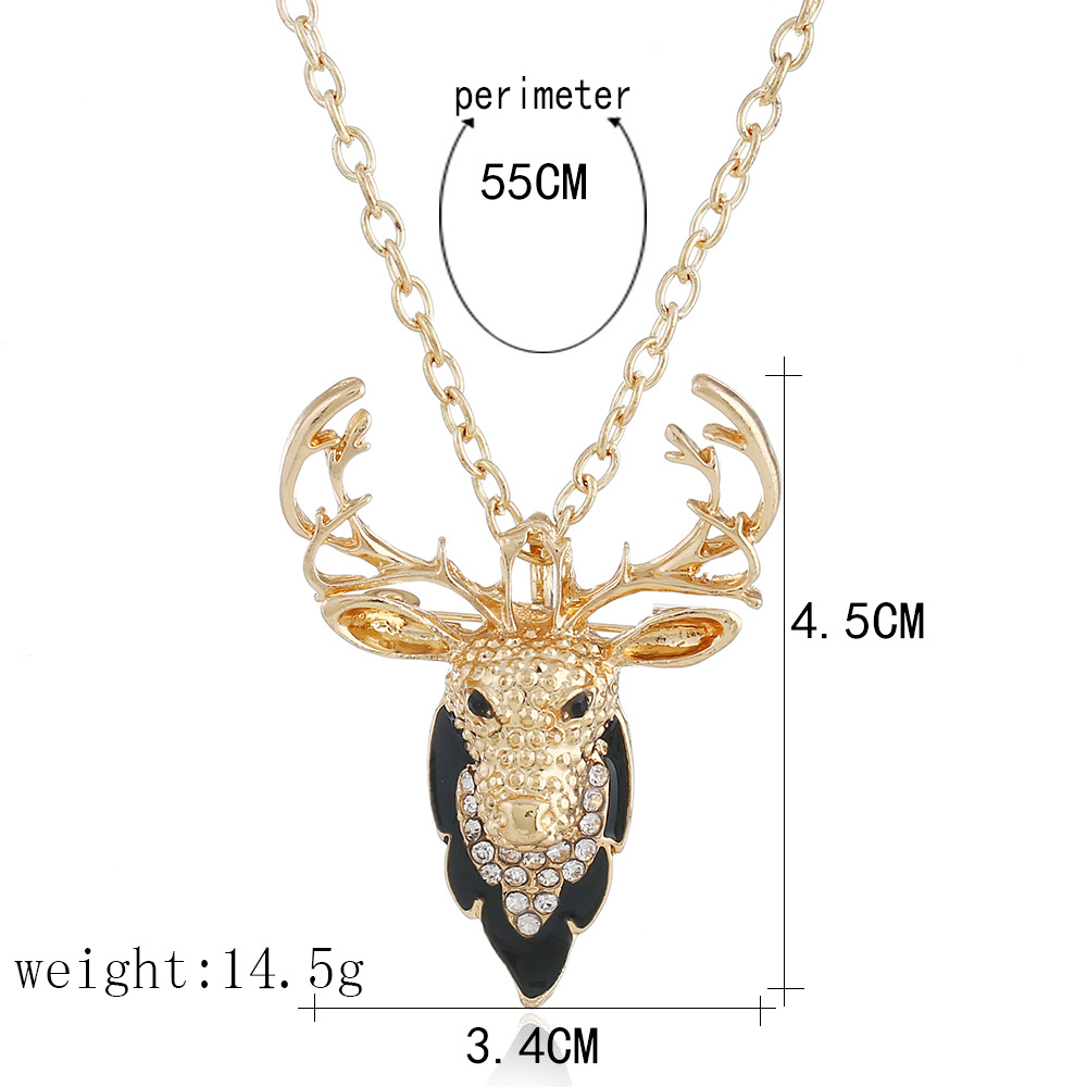 Cute Elk Alloy Plating Rhinestones Unisex Brooches display picture 1