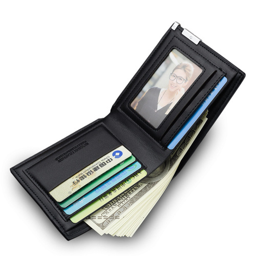 Foreign trade wallet hot-selling men's short wallet AliExpress horizontal wallet business men's wallet enters supply