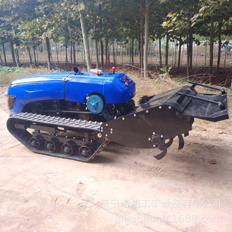 履带式田园管理机遥控多功能旋耕机厂家直销大棚果园耕地机|ru