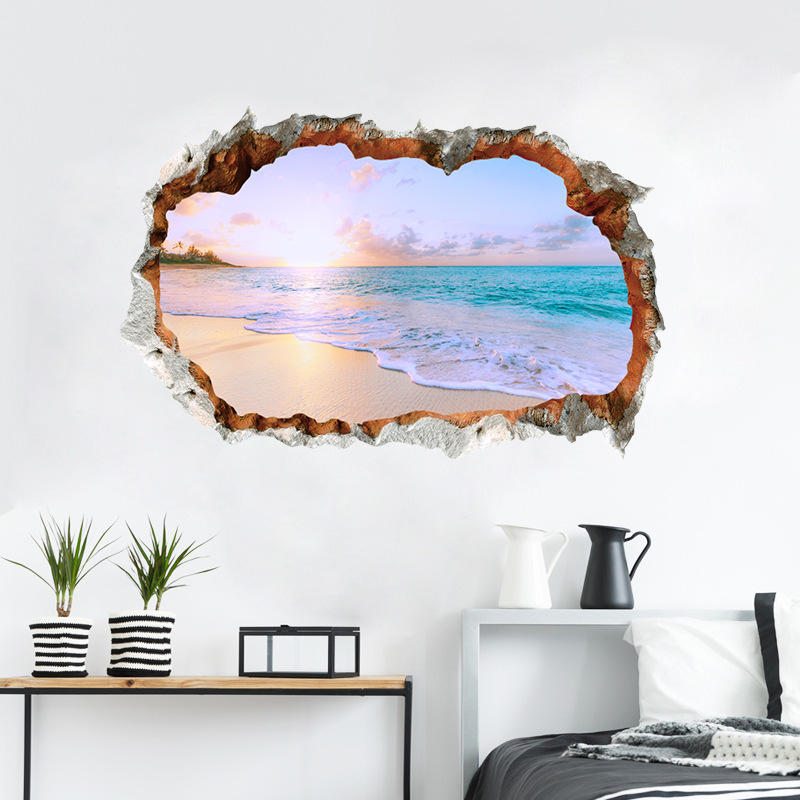 New Simple Hole Landscape Wall Sticker display picture 6