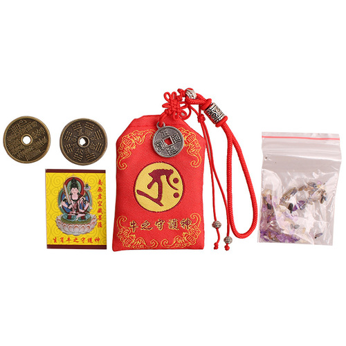 Twelve zodiac lucky bags, twelve zodiac tips bag pendants, Taoist tips bag handicrafts wholesale, factory direct sales