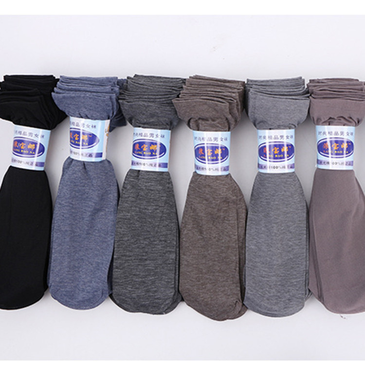 Spring and summer man Short stockings Foot bath hosiery Mercerized cotton Versatile Solid Thin section business affairs Medium hose