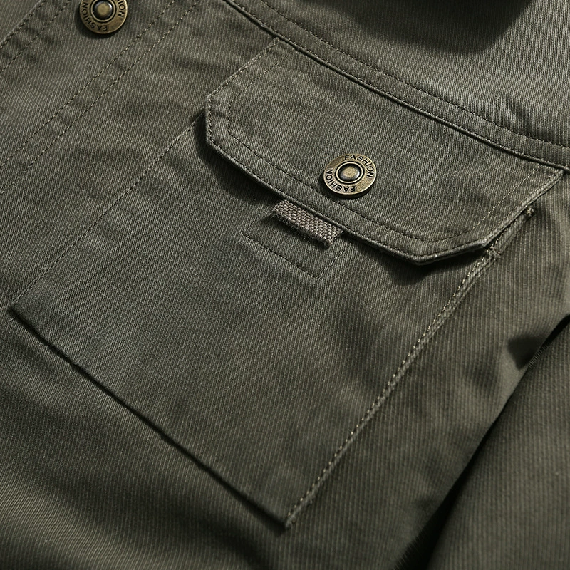 Spring cotton jacket for leisure, 2018, for middle-aged man, plus size