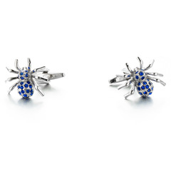 Business French-style cufflinks, blue crystal spider-shaped cufflinks, best-selling evening dress cufflinks 207