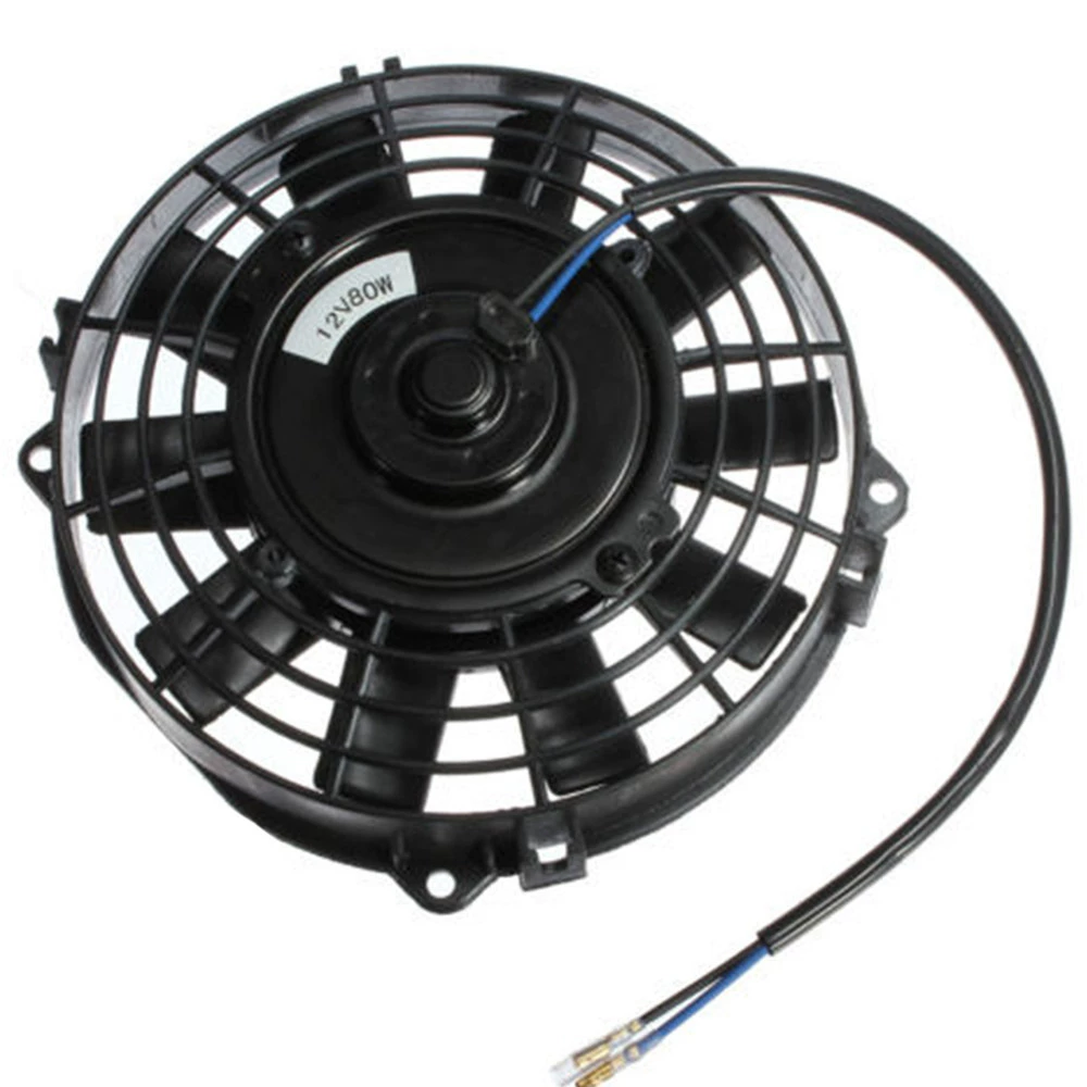 Modified universal ultra thin radiator, automatic air fan, 12v, 7inch