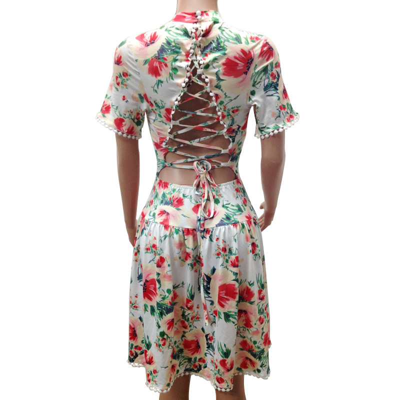 women s floral print strappy dress nihaostyles wholesale clothing NSXYZ79206