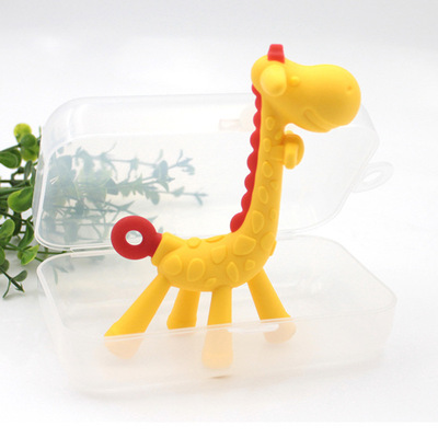 Fawn Dental gum baby silica gel Molar stick Giraffe modelling Bite bite music baby Toys storage box