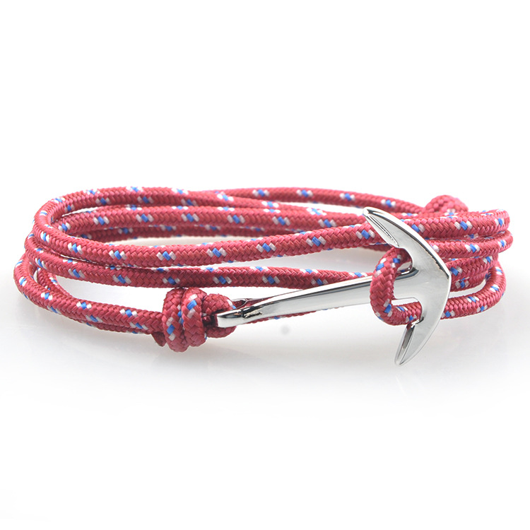 14g Weight Bracelets Classification Alloy, rope Chain Material 1 Piece Quantity Daily, Street Occasion Alloy, rope Material Anchor Pattern Men's Gender Layered Design Casual, Retro, Simple Style Style Casual Retro Simple Style Anchor Alloy Rope Layered Men's Bracelets Men's Chain Bracelets 7