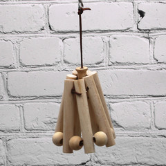 Parrot supplies, bird toy supplies, wooden leather rope biting chain, wood wheel chain toy, conical axis grinding chain