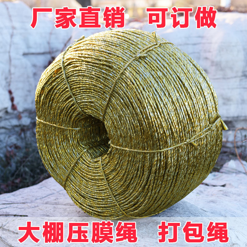 黄金绳金银绳大棚压膜绳子捆绑绳编织包装废纸壳打包绳塑料绳