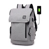 Capacious smart backpack, travel bag charging for leisure, laptop, Korean style, wholesale