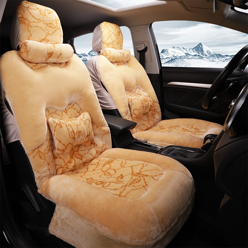 毛绒全包冬季通用五座轿车汽车坐垫保暖车垫汽车座垫车套厂家批发|ms