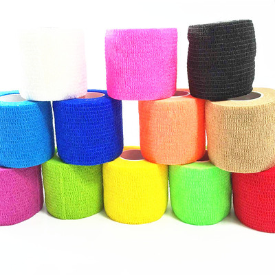 现货12色5cm*4.5m无纺布自粘弹性绷带 弹力绷带运动宠物用品