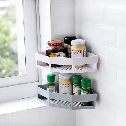 Bathroom rack wall-mounted bathroom rack punch-free toilet wall-mounted suction cup bathroom storage tripod