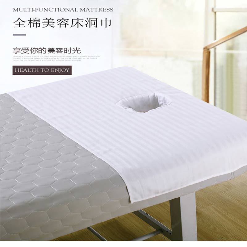 美容床头洞巾全棉按摩洞巾带洞按摩布推拿SPA专用|ru