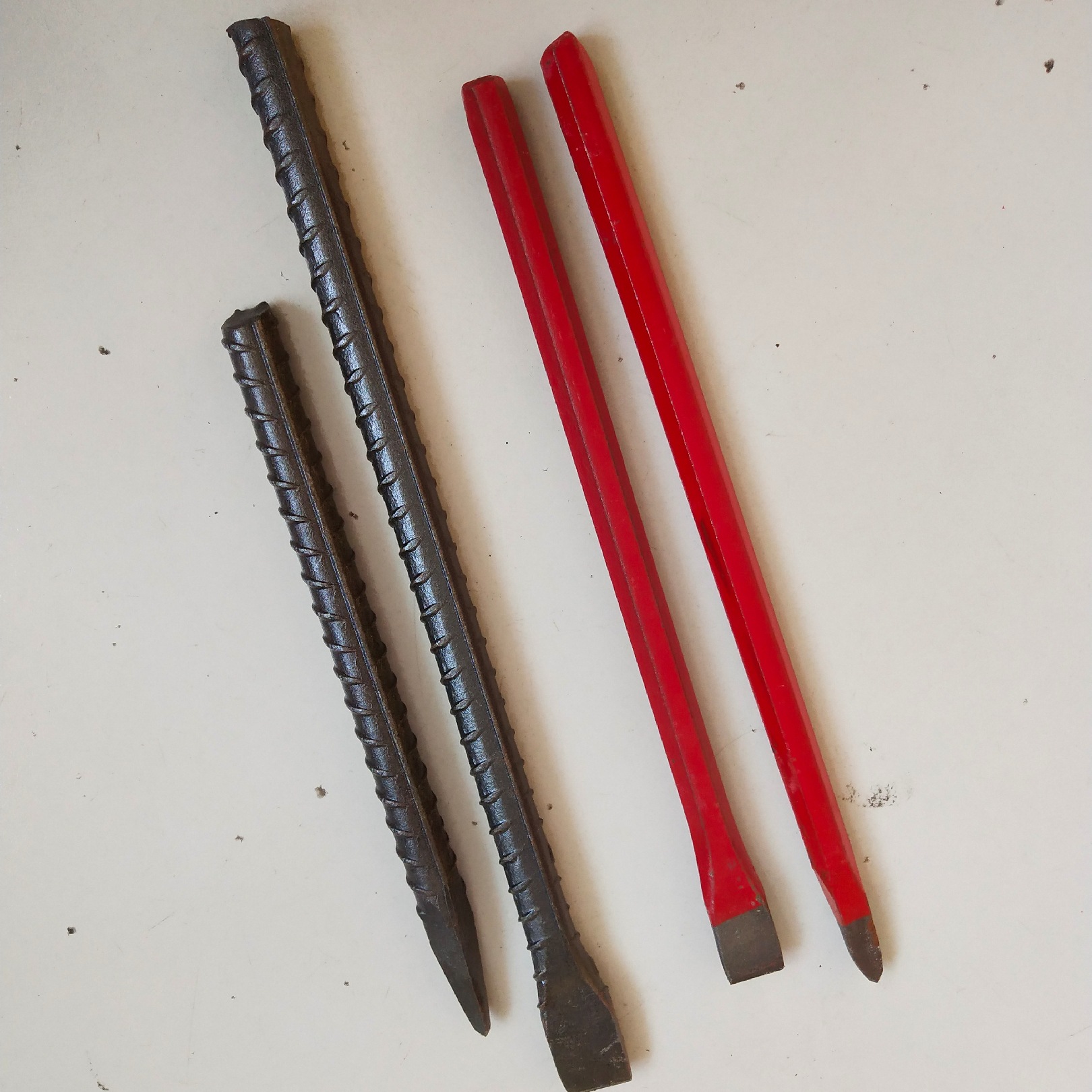石工凿 錾子 锋钢凿子 雕刻凿子六角石工凿 尖扁头螺纹钢凿子-阿里巴巴