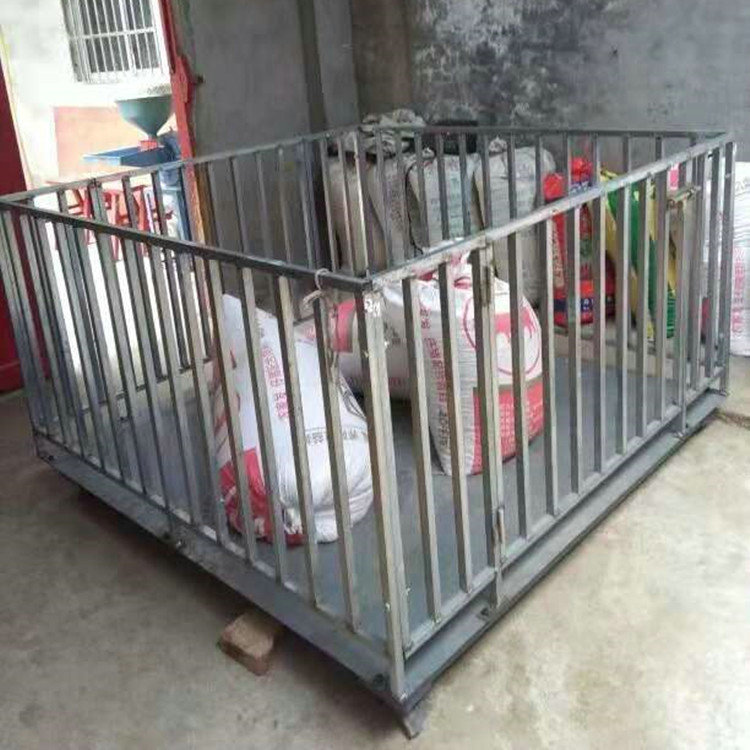 沧州猪笼地磅秤 2x2.m3吨带围栏双开门牲畜称 SCS3T电子秤报价