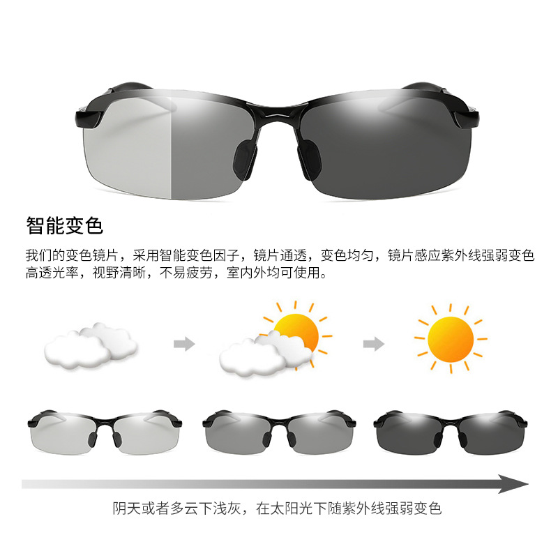 Factory Wholesale 3043 Men's Sunglasses Day And Night Driving Glasses Color Changing Polarized Sunglasses Fishing Goggles