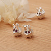 925 Accessories Sterling Silver Pendant Red rope Garnet crystal Bracelet fashion Zodiac rabbit Pendant