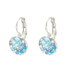 Fashionable earrings, blue crystal, ear clips, European style, simple and elegant design