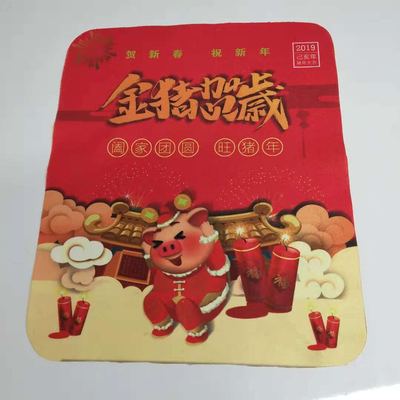 批发贺岁眼镜布 春节新年印花礼品布超细纤维热转印擦拭布可定做|ms