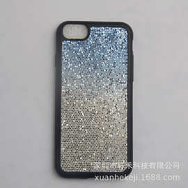 畅销渐变格里芬闪粉贴皮壳 适用于iPhone6/7/8通用双色渐变手机壳